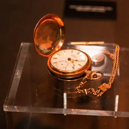 Personal belongings of the Titanic passengers at Titanic: The Exhibit in NYC