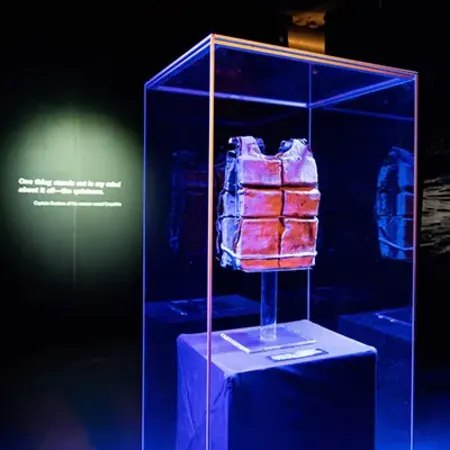 Personal belongings of the Titanic passengers at Titanic: The Exhibit in NYC