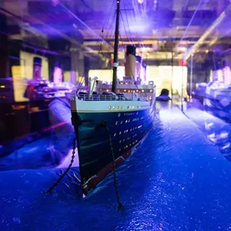 Personal belongings of the Titanic passengers at Titanic: The Exhibit in NYC